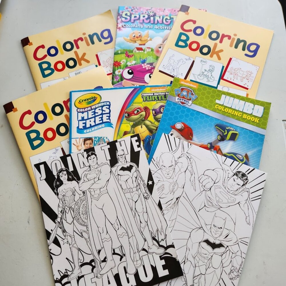 Coloring Books Book Bundle Paw Patrol Avengers Super Hero Teenage Mutant Ninja T